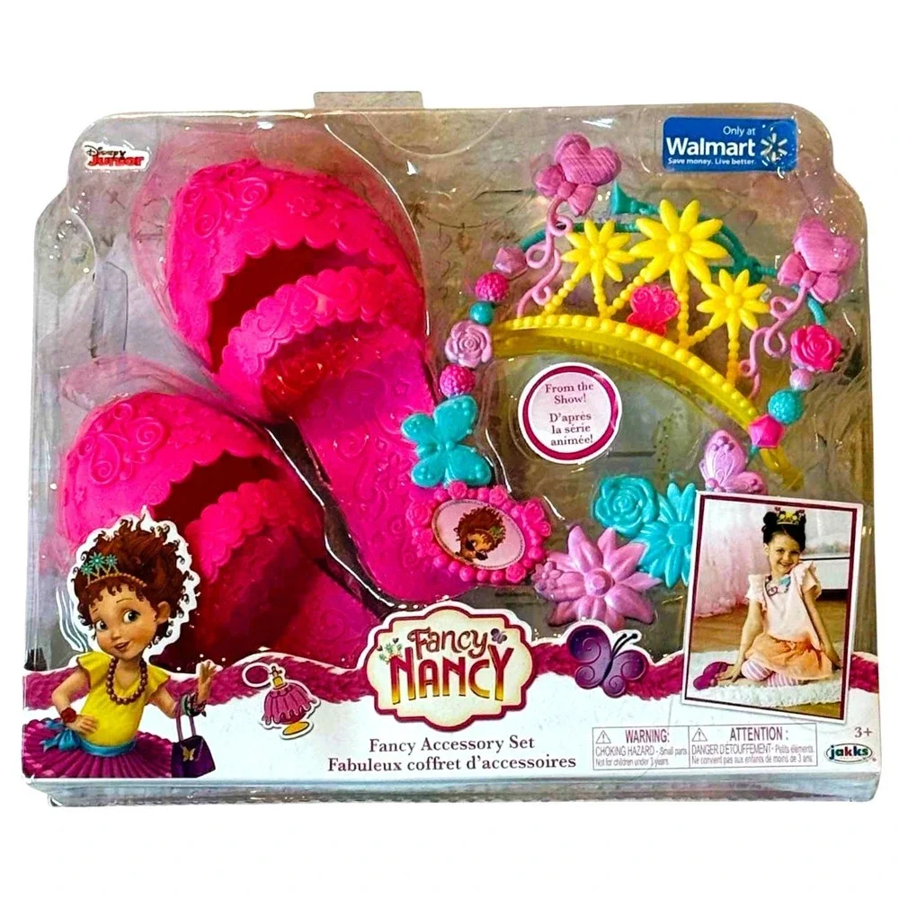 Disney Fancy Nancy Halloween Dress Up Costume Boa Shoes Microphone Lot of 4 NWT